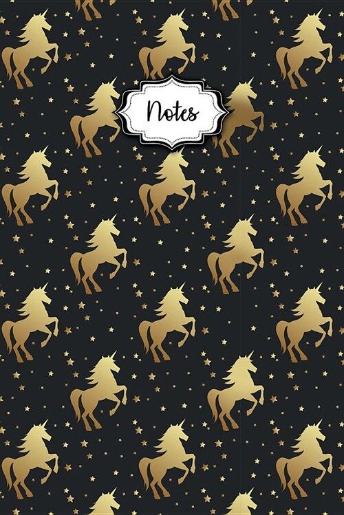 Notes: Golden Unicorns Dot Grid Journal for Taking Notes Journaling School or Work (Paperback)