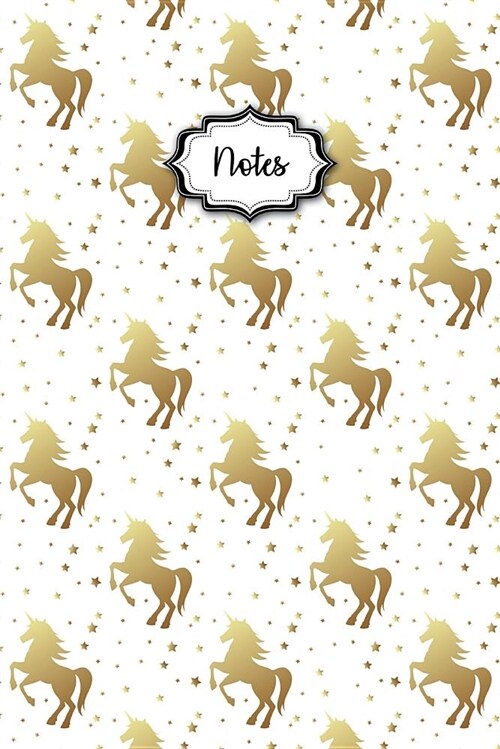 Notes: Golden Unicorns Dot Grid Journal for Taking Notes Journaling School or Work (Paperback)