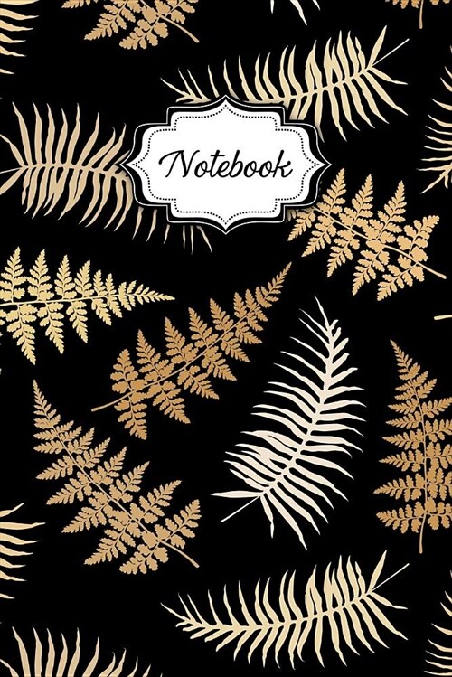 Notebook: Golden Plant Motives Dot Grid Journal for Taking Notes Journaling School or Work (Paperback)