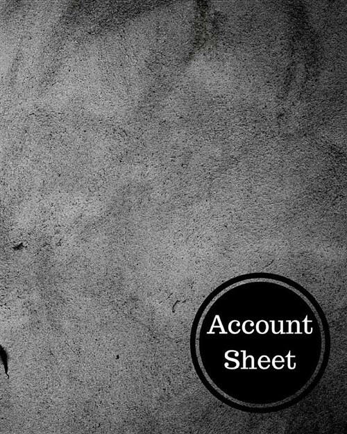 Account Sheet: Balance Sheet Book (Paperback)