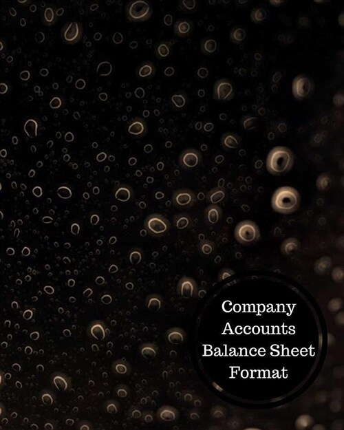 Company Accounts Balance Sheet Format: Balance Sheet Book (Paperback)