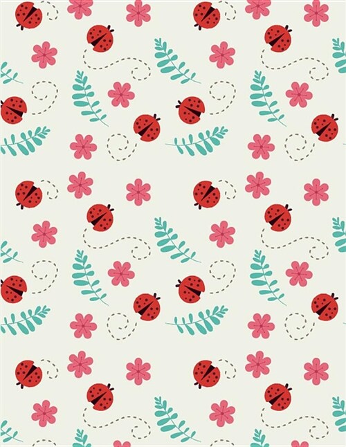 Ladybug Notebook: Cute Insect Red Bug Journal Book Ruled Lined Page for Kids Teen Girl Kindergaten Great for Writing Garden Diary School (Paperback)