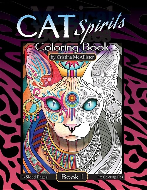 Cat Spirits Coloring Book: Book 1 (Paperback)