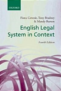 English Legal System in Context (Paperback, 4th)