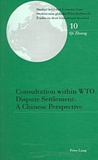 Consultation within WTO Dispute Settlement: A Chinese Perspective: A Chinese Perspective (Paperback)