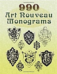 990 Art Nouveau Monograms (Paperback)