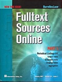 Fulltext Sources Online (Paperback)