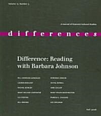 Difference: Reading with Barbara Johnson (Paperback)
