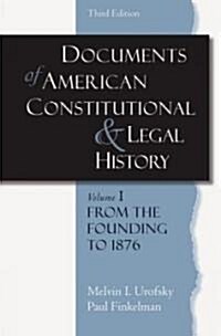 Documents of American Constitutional and Legal History (Paperback, 3)