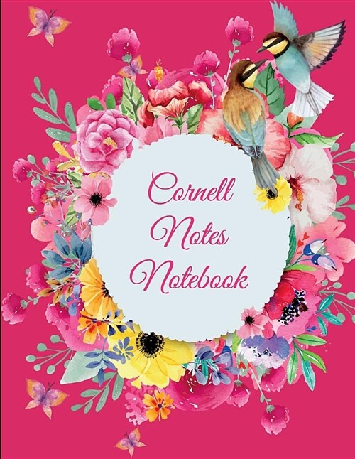 Cornell Notes Notebook: Pretty Pink Book, 8.5 X 11 Cornell Notes Journal, Note Taking Notebook, Cornell Note Taking System Book, School and Co (Paperback)
