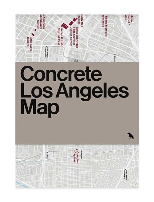 Concrete Los Angeles Map : Guide to concrete and Brutalist architecture in Los Angeles, California (Paperback)