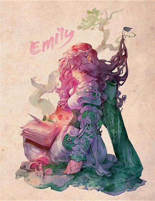Emily: Fantasy Elf Themed Personalized Book with Name, Notebook, Journal or Diary to Write In, 105 Lined Pages, Pretty Birthd (Paperback)