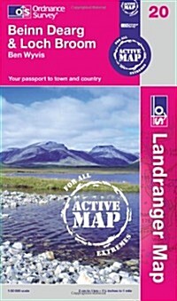 Beinn Dearg & Loch Broom, Ben Wyvis (Sheet Map, folded, B2)