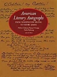 American Literary Autographs, from Washington Irving to Henry James (Paperback)