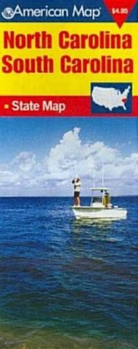 American Map North Carolina & South Carolina State Map (Map, FOL)