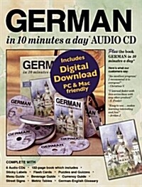 German in 10 Minutes a Day Book + Audio: Language Course for Beginning and Advanced Study. Includes Workbook, Flash Cards, Sticky Labels, Menu Guide, (Audio CD)