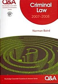 Q&A Criminal Law 2007-2008 (Paperback, 6th)