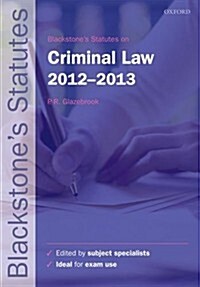 Blackstones Statutes on Criminal Law (Paperback)