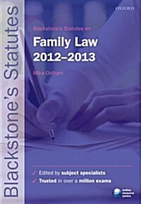 Blackstones Statutes on Family Law (Paperback)