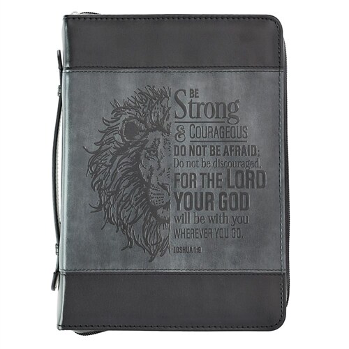 Bible Cover Large Lux-Leather Joshua 1: 9 Be Strong (Other)