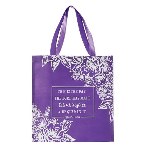 Non-Woven Tote Purple Floral (Other)
