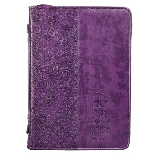 Bible Cover Xlarge Luxleather Purple/Faith (Other)
