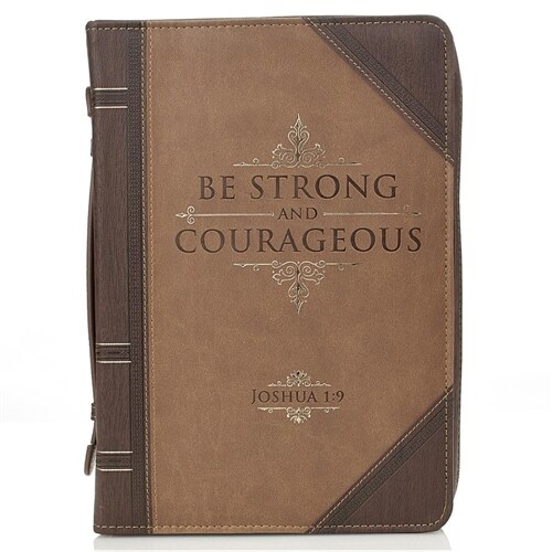 Bible Cover Xlarge Luxleather Strong and Courageous (Other)