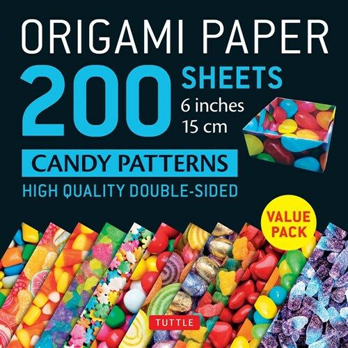 Origami Paper 200 Sheets Candy Patterns 6 (15 CM): Tuttle Origami Paper: Double Sided Origami Sheets Printed with 12 Different Designs (Instructions f (Loose Leaf)