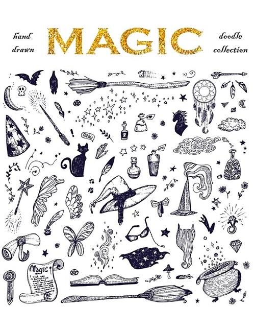 Magic: Witch Wizard Journal Book Ruled Lined Page Paper for Men Women Girl Boy Kids Writing Activity Diary Record Note Pad Pl (Paperback)