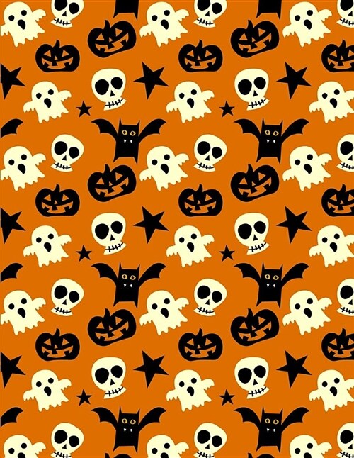 Skull Notebook: Halloween Skeleton Journal Book Ruled Lined Page Writing Kid Teen Girl Boy Women Men Funny Diary Record Plan Note Pad (Paperback)