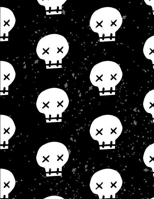 Skull Notebook: Cute Skeleton Journal Book Ruled Lined Page Writing Kid Teen Girl Boy Women Men Funny Black Diary Record Plan Note Pad (Paperback)