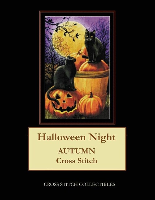 Halloween Night: Autumn Cross Stitch Pattern (Paperback)