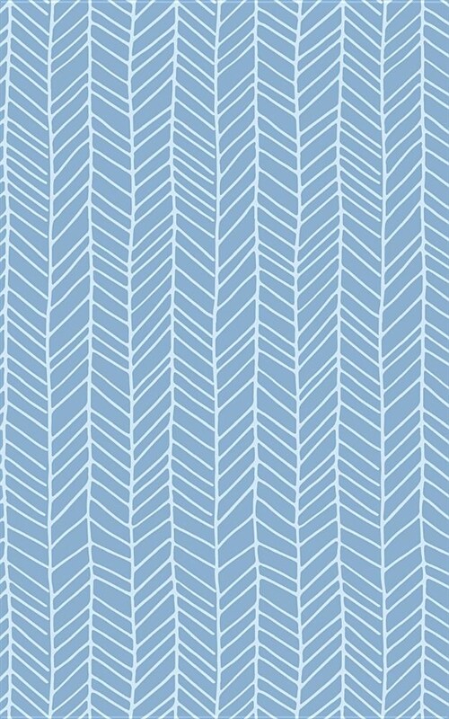Cornflower Blue Chevrons - Lined Notebook with Margins - 5x8: 101 Pages, 5 X 8, College Ruled, Journal, Soft Cover (Paperback)