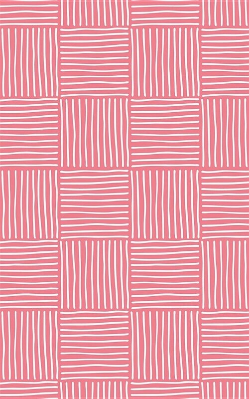 Pink Salmon Stripe Weave - Lined Notebook with Margins - 5x8: 101 Pages, 5 X 8, College Ruled, Journal, Soft Cover (Paperback)