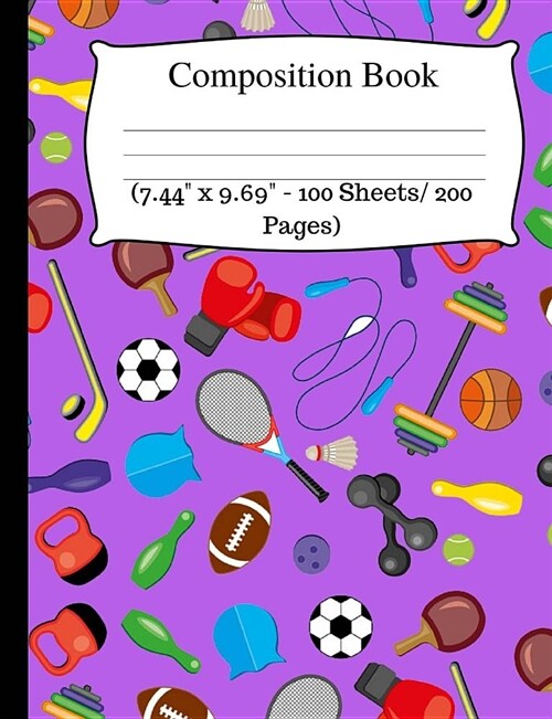 Composition Book: Cute Soccer Wide Ruled Composition Book for Kids, Cute Notebooks for School, Wide Ruled Lined Paper. (7.44 X 9.69 - (Paperback)