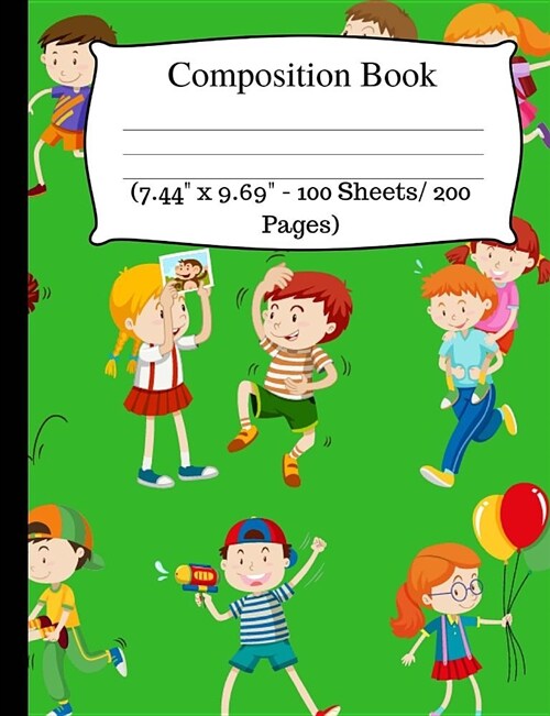 Composition Book: Cute Kids Notebook, Wide Ruled Composition Book for Kids, Cute Notebooks for School, Wide Ruled Lined Paper. (7.44 X (Paperback)