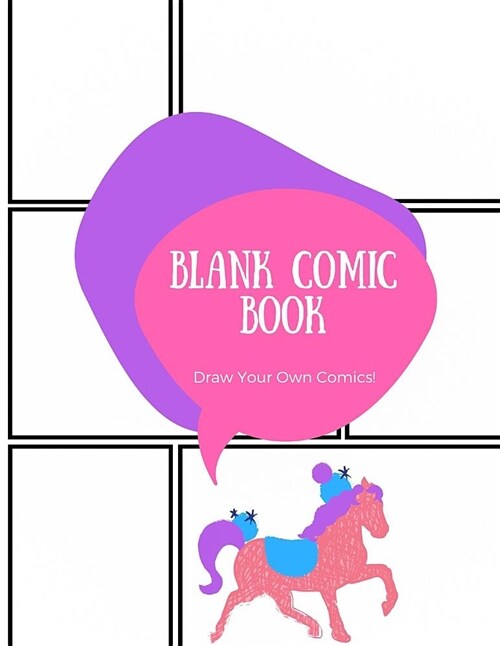 Blank Comic Book Notebook: Blank Comic Book & Graphic Novel Pages Sketchbook (Paperback)