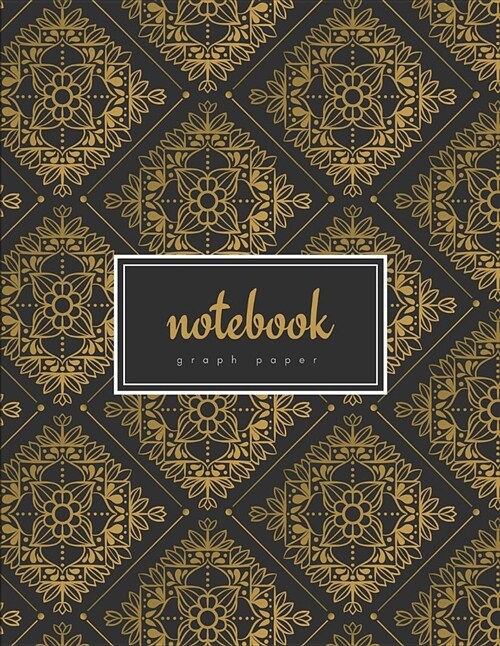 Graph Paper Notebook: 1/4 Inch Squares Thai Gold Soft Cover Large (8.5 X 11 Inches) Letter Size 120 Square Grid Pages Blank Quad Ruled Glam (Paperback)