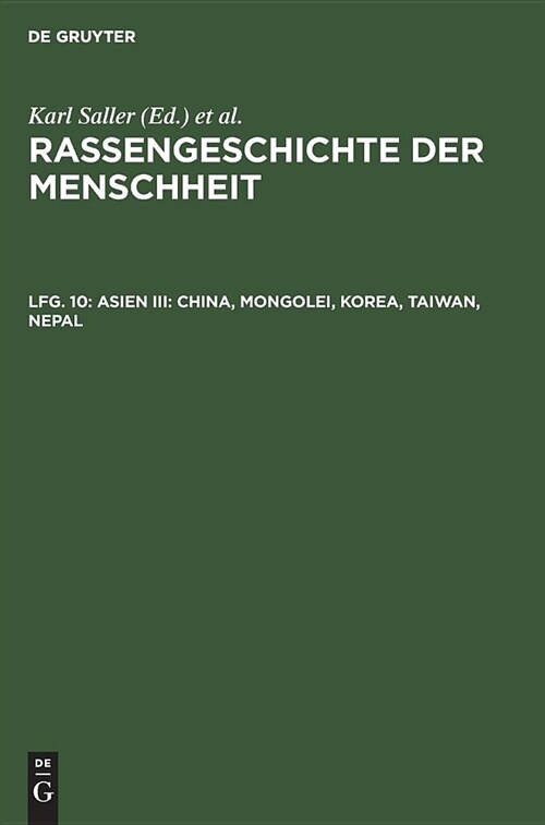 Asien III: China, Mongolei, Korea, Taiwan, Nepal (Hardcover, Reprint 2018)