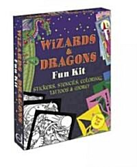 Wizards & Dragons Fun Kit: Stickers, Stencils, Coloring, Tattoos & More! [With 2 Coloring Books and Stickers and 11x17 Glow-In-The-Dark Poster and 6 C (Other)