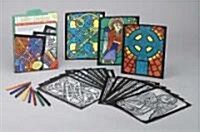 Celtic Design Stained Glass Coloring Kit (Hardcover, BOX, NOV)