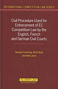 Civil Procedure Used for Enforcement of EC Competition Law by the English, French and German Civil Courts                                              (Hardcover)