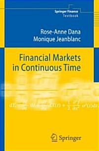 Financial Markets in Continuous Time (Paperback)