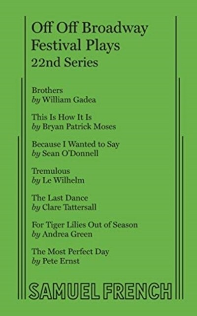 Off Off Broadway Festival Plays, 22nd Series (Paperback)