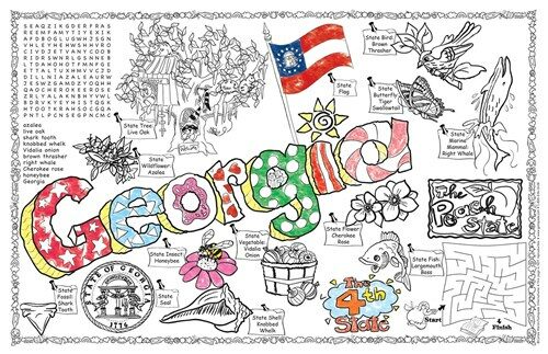 Georgia Symbols & Facts Funsheet - Pack of 30 (Loose Leaf)