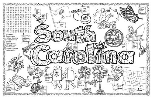 South Carolina Symbols & Facts Funsheet - Pack of 30 (Loose Leaf)