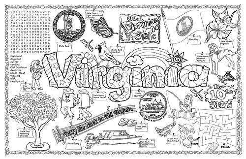 Virginia Symbols & Facts Funsheet - Pack of 30 (Loose Leaf)