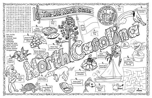 North Carolina Symbols & Facts Funsheet - Pack of 30 (Loose Leaf)