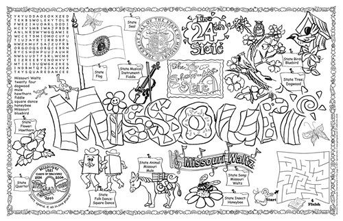 Missouri Symbols & Facts Funsheet - Pack of 30 (Loose Leaf)