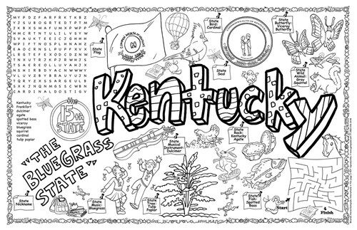 Kentucky Symbols & Facts Funsheet - Pack of 30 (Loose Leaf)